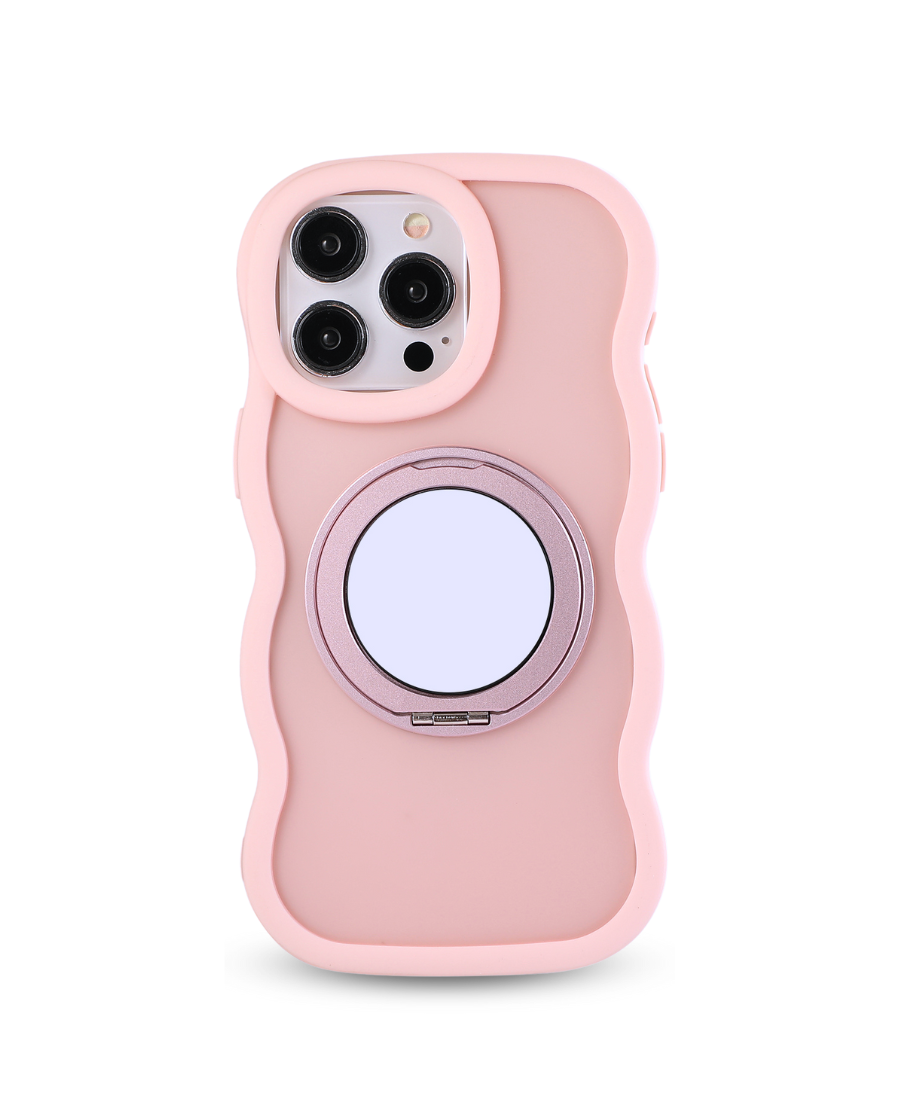 Pink Wavy Mirror MagSafe Phone Case