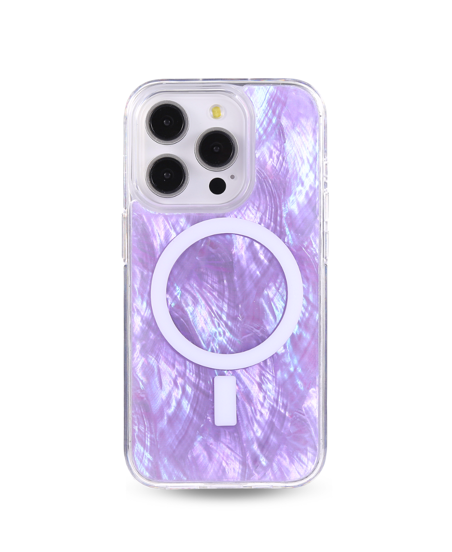 Purple Pearl Shell MagSafe Phone Case