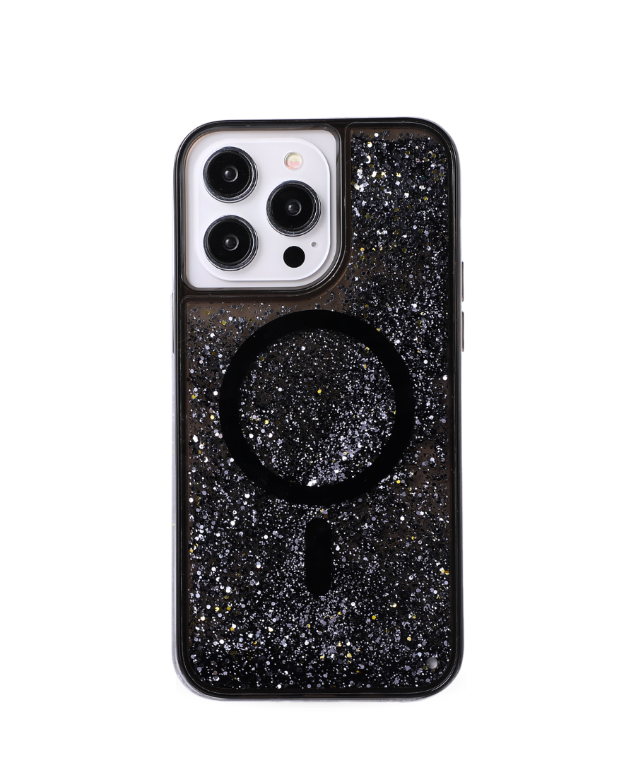 Black Glitter MagSafe Phone Case